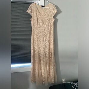 Long Formal Cream Colored Dress